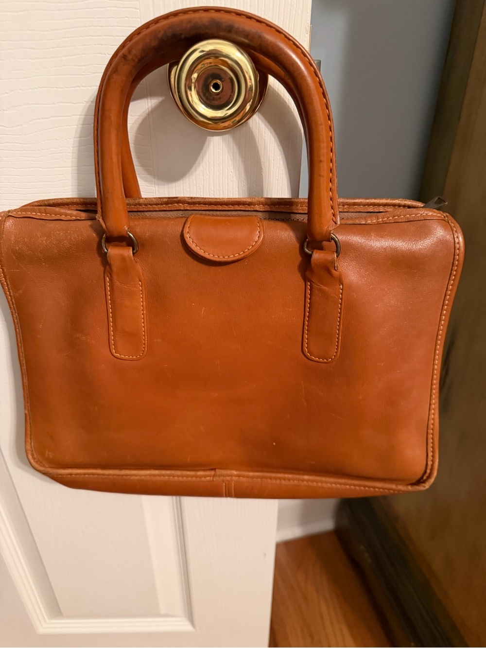 VTG Bonnie Cashin for Meyers Classic Tan Leather Satchel Bag - Picture 7 of 15
